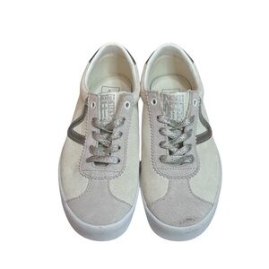 Vans Cream and Gray Suede Sneakers